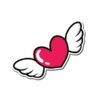 Fly Heart Sticker