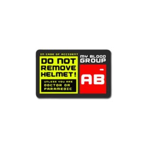 My Blood Group AB Sticker for helmet