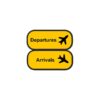 Departures Arrivals Sticker