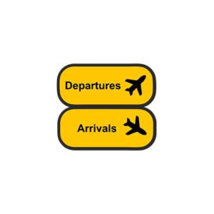 Departures Arrivals Sticker
