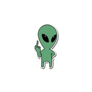 Alien Show Middle Finger Sticker