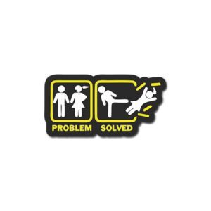 Problem Solved Sticker
