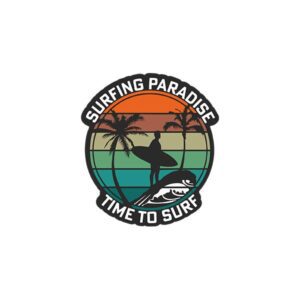 Surfing Paradise Sticker