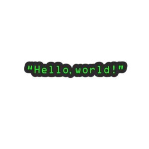 Hello World Sticker