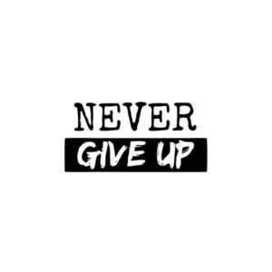 Never Give Up Sticker