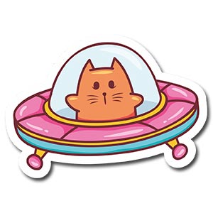 Spaceship Sticker